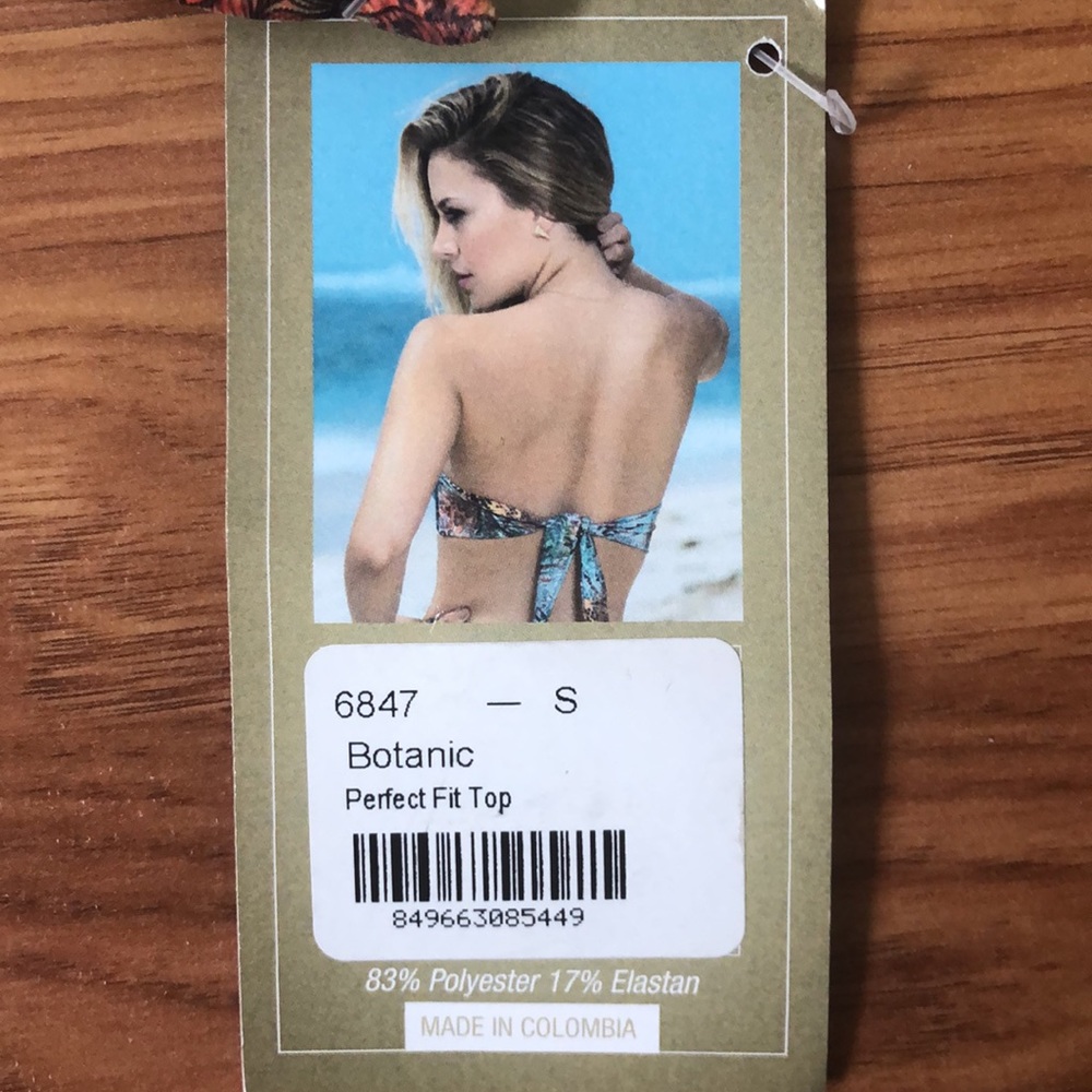 Mapale’ Botanic Ruffled Ruched Hipster Perfect Fit Top Bikini Swim Set S… - Picture 2 of 5